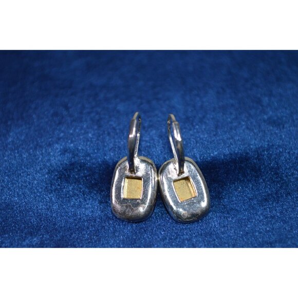 Silver Tone Earrings Western Cowgirl Boho Chic Dangle Two Color Lever Back - Picture 3 of 5